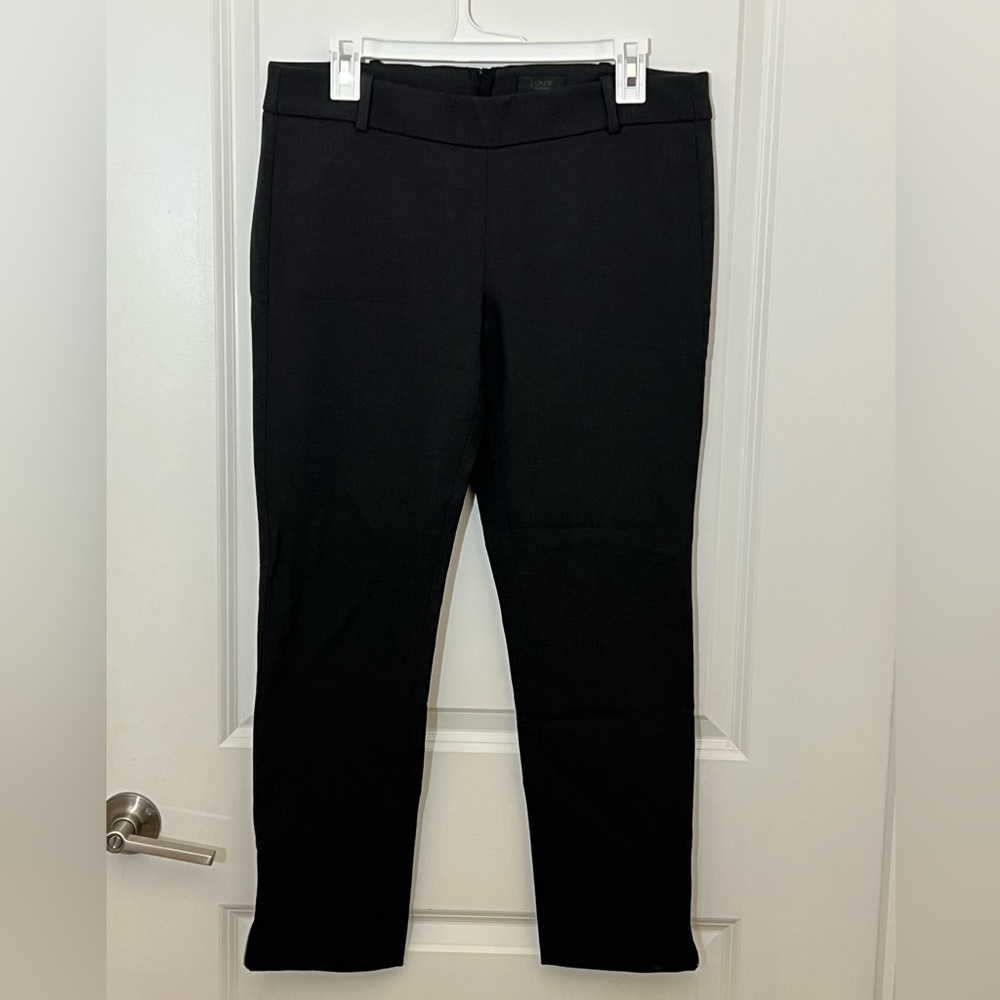 J Crew Womens zipper-back black dress trousers